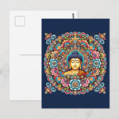 Mandala met Boeddha Briefkaart (Voorkant / Achterkant)