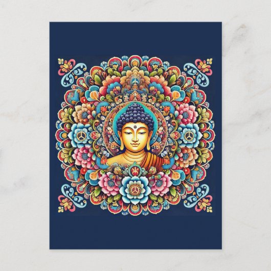 Mandala met Boeddha Briefkaart (Voorkant)