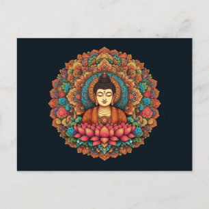 Mandala met Boeddha Briefkaart