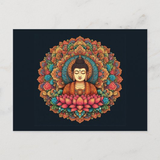 Mandala met Boeddha Briefkaart (Voorkant)