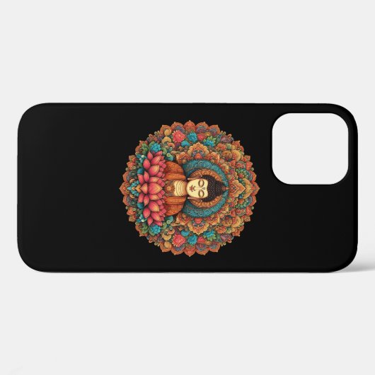 Mandala met Boeddha Case-Mate iPhone Case (Achterkant (horizontaal))