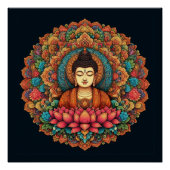 Mandala met Boeddha Perfect Poster (Voorkant)
