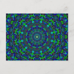 Mandala met gedetailleerd, complex Lotus Design, Briefkaart