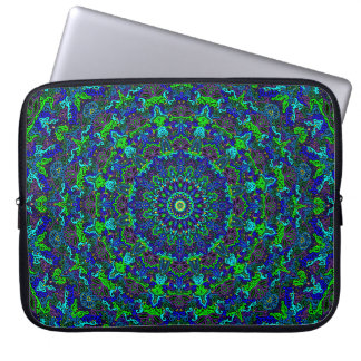 Mandala met gedetailleerd, complex Lotus Design Laptop Sleeve