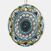 Mandala met juwelen (gepersonaliseerd keramisch Or Keramisch Ornament (Links)