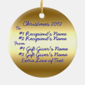 Mandala met juwelen (gepersonaliseerd keramisch Or Keramisch Ornament (Achterkant)