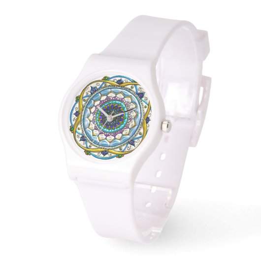Mandala met juwelen (v1) horloge (Hoek)