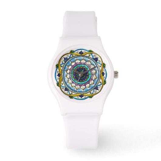 Mandala met juwelen (v1) horloge (Voorkant)