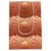 Mandala met sterren - kopersverzadigingsgradiënt medium cadeauzakje (Achterkant)