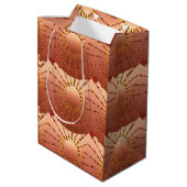 Mandala met sterren - kopersverzadigingsgradiënt medium cadeauzakje (Achterkant Gekanteld)