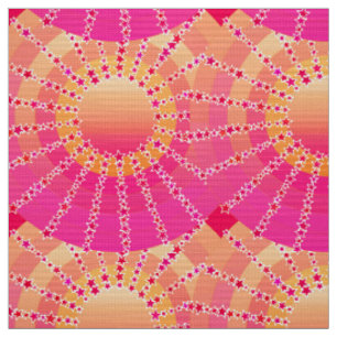 Mandala met sterren - roze en koraalverzadigingsgr stof