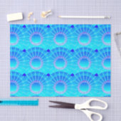 Mandala met sterren - turquoise satin gradiënt tissuepapier (Craft)