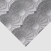 Mandala met sterren - zilvergrijze satijngradiënt tissuepapier (Detail)