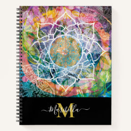 Mandala Mixed Media Boheemse Gepersonaliseerde Mon Notitieboek