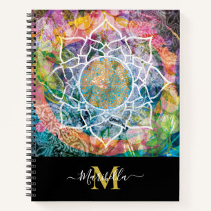 Mandala Mixed Media Boheemse Gepersonaliseerde Mon Notitieboek
