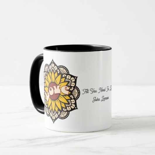 Mandala Mok, Zonnebloem met Mandala Mok, Liefde Mo Mok (Voorkant links)