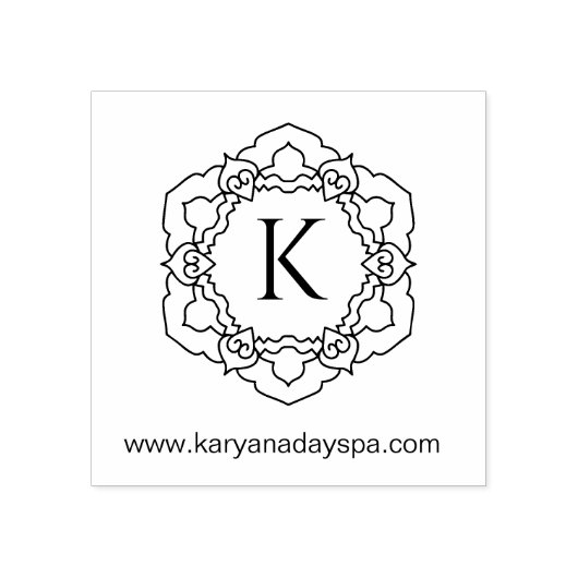 Mandala Monogram Exotische Spa Beauty Henna Rubber Rubberstempel (Afrduk)