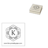 Mandala Monogram Exotische Spa Schoonheid Henna Rubberstempel (Gestempeld)