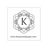 Mandala Monogram Exotische Spa Schoonheid Henna Rubberstempel (Afrduk)