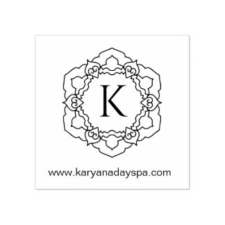 Mandala Monogram Exotische Spa Schoonheid Henna Rubberstempel