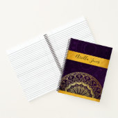 Mandala Monogram Metallic Gold Name Journal Notitieboek (Binnen)