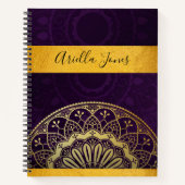 Mandala Monogram Metallic Gold Name Journal Notitieboek (Voorkant)