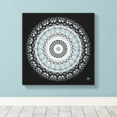 Mandala monsters 2 canvas afdruk (Insitu (Houten vloer))