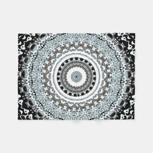 Mandala monsters 2 fleece deken (Voorkant (Horizontaal))