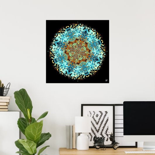 Mandala monsters 4 poster (Thuiskantoor)