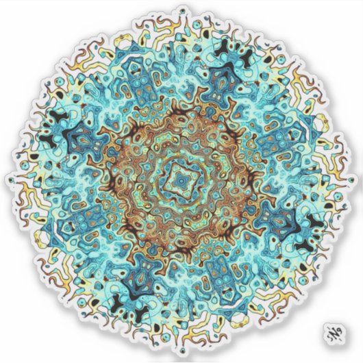 Mandala monsters 4 sticker (Voorkant)