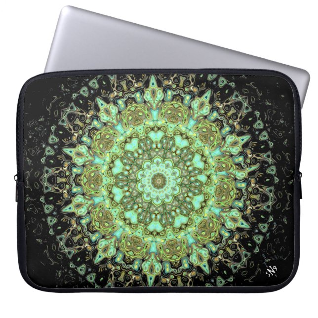 Mandala monsters laptop sleeve (Voorkant)