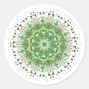Mandala monsters ronde sticker