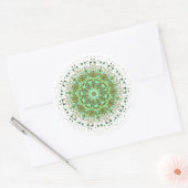 Mandala monsters ronde sticker (Envelop)