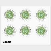 Mandala monsters ronde sticker (Vel)