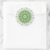 Mandala monsters ronde sticker (Tas)