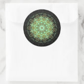 Mandala monsters ronde sticker (Tas)