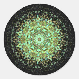 Mandala monsters ronde sticker
