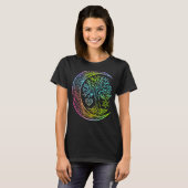 Mandala Moon Chakra Tree Life T-shirt (Voorkant volledig)