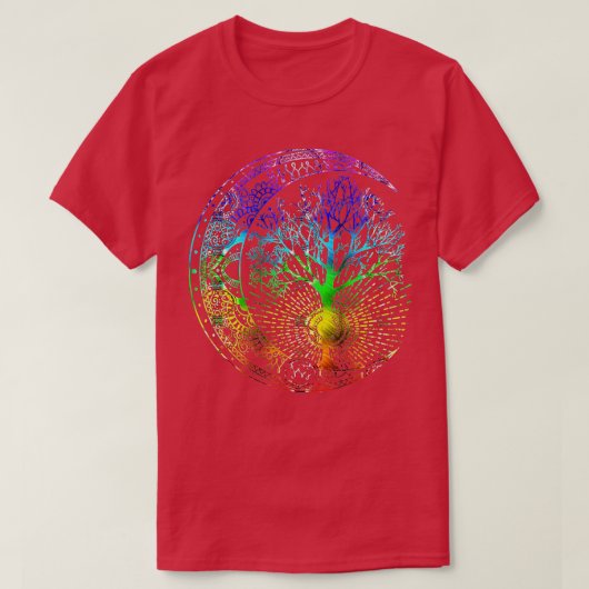 Mandala Moon Chakra Tree of Life T-shirt (Design voorkant)
