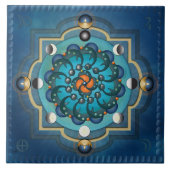 Mandala Moon Phases Tile Tegeltje (Voorkant)