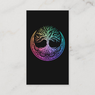 Mandala Moon Reiki Master Yoga Meditation Tree Visitekaartje