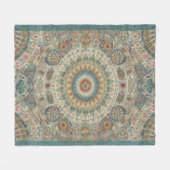 Mandala Mosaic Fleece Blanket Deken (Voorkant (Horizontaal))