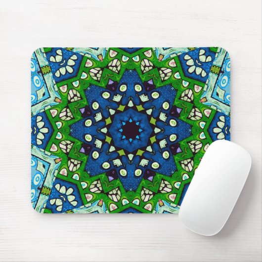 Mandala Mosaic Rosette Boho Retro Hippie Muismat (Met muis)