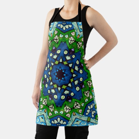 Mandala Mosaic Rosette Boho Retro Hippie Schort (Insitu)