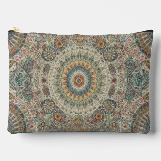 Mandala Mosaic Zippered Pouch Etui (Voorkant)