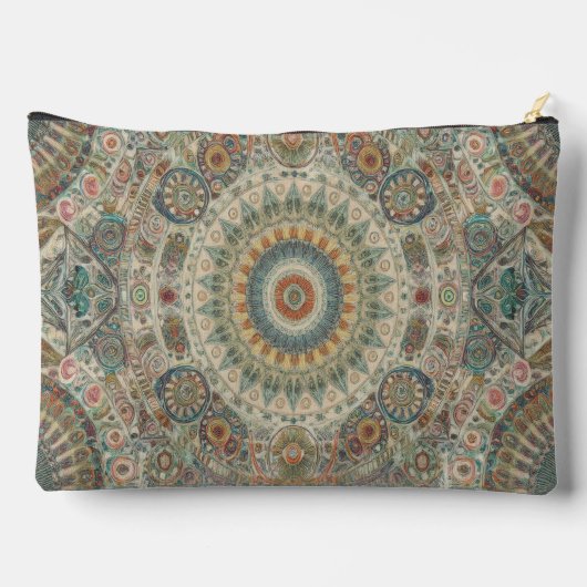 Mandala Mosaic Zippered Pouch Etui (Achterkant)