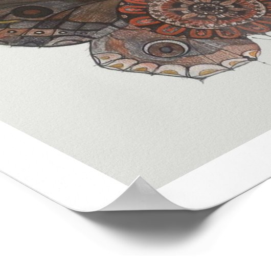 Mandala moth poster door Shelley (Hoek)