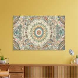 Mandala Mozaïek Wall Art Canvas Afdruk
