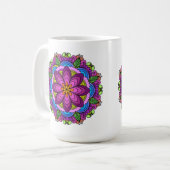 Mandala Mug: Lotus Bloom Mandala Koffiemok (Voorkant links)