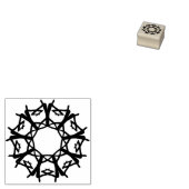 Mandala- Muster in Rund Rubberstempel (Gestempeld)